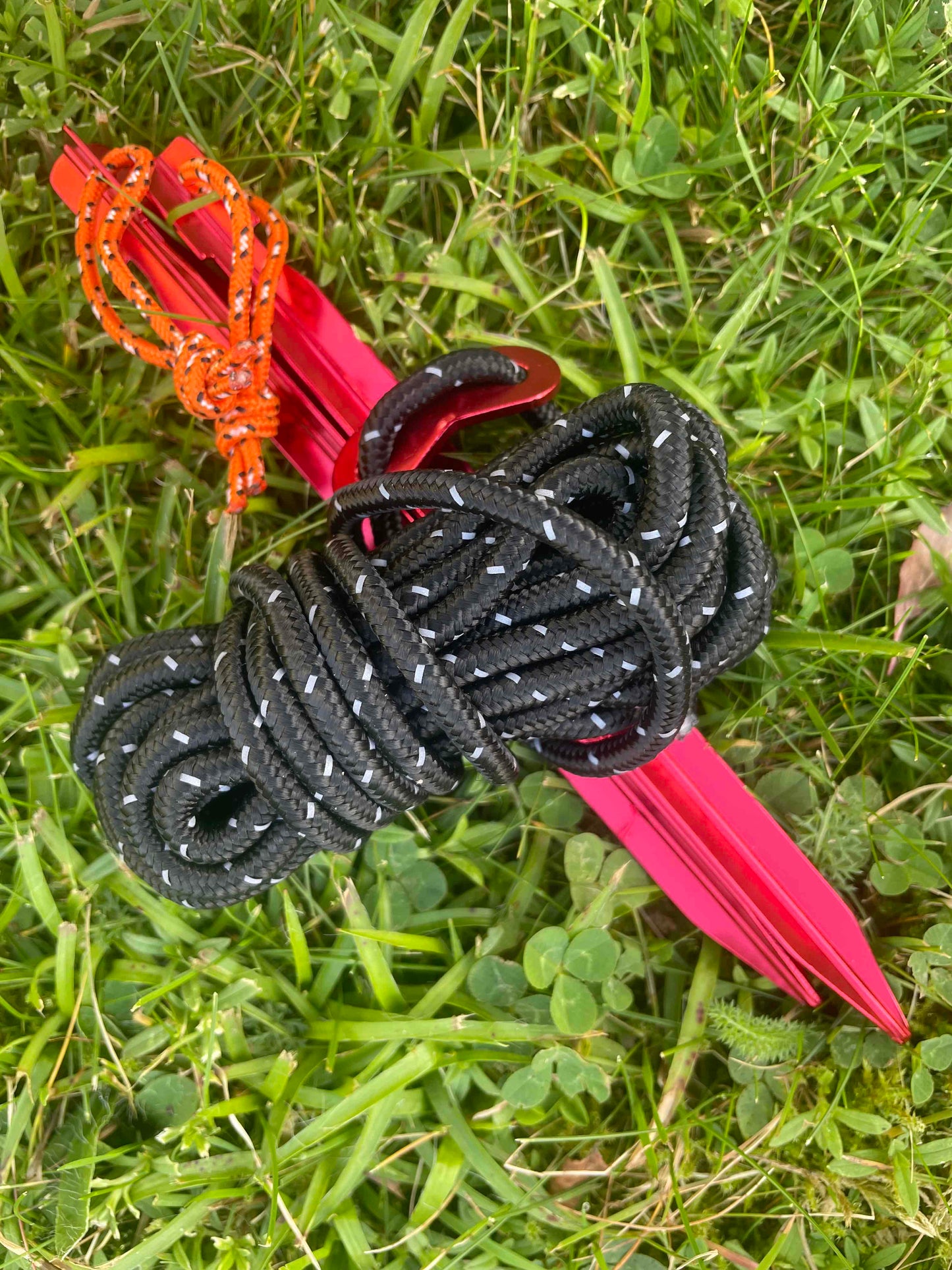 Befestigungsset (Erdnägel + Abspannseil)