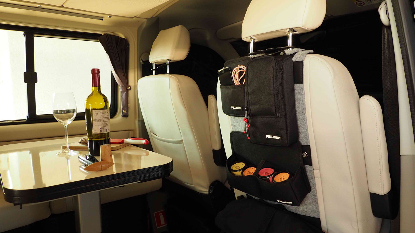 Van Organizer, Sitzorganizer, Stauraum, Aufbewahrung, Taschen, Bulli, Camper, Organizer fuer Camper, Abnehmbare Taschen fuer Camper, Magnettaschen, Organizer, Sitzorganizer, Sitztaschen, Entdecke den Camperorganizer, Camping pockets, Taschen mit magnetischer Befestigung, modularer Organizer, Organizer fuer Ducato, Boxer, Jumper. Campingorganizer, Wohnmobilorganizer, Rückenlehnentaschen Rückenlehenorganizer, Ordnungssystem fuer Vans, Organizer fuer Camper,Camping Organizer, Organizer Camping