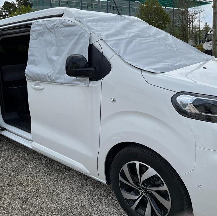 PSA, Campster, Vanster, Spacetourer Außenisolierung, Winter, Sichtschutz. Außenisolierung für Campster, Crosscamp, Vanster, Spacetourer, Traveler. Winterisolierung fuer Camper. Isolierungen und Abdeckungen fuer PSA-Fahrzeuge.