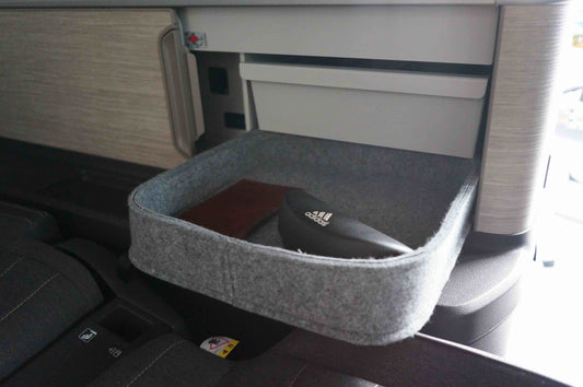 Box 1 für den neuen California Ocean- diei Filzbox unterhalb der Besteckschublade