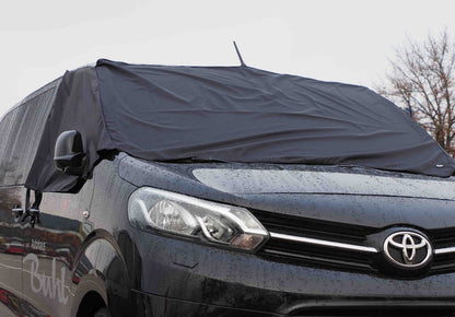 PSA Camper, Vanster, Campster, Spacetourer, Sichtschutz, Sonnenschutz, leichte Abdeckung, die einfache Isolierung fuer den PSA-Bus, Cockpitisolierung fuer Spacetourer, Windschutzscheibenisolierung fuer PSA, Fahrerhausisolierung für PSA.