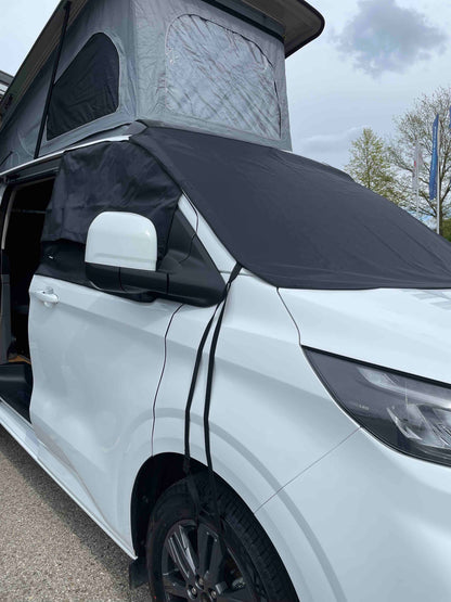 Ford V710, New Caravelle, New Transporter Sonnenschutz, Sichtschutz, Belüftung, Moskitonetz, Zubehör für New Caravelle, Zubehör fuer New Transporter, Zubehör für Ford, Zubehör für neuen Transporter, Zubehör für neue Caravelle, Cockpitisolierung für neue Caravelle, Cockpitisolierung fuer neuen Transporter, Verdunkelungen fuer Ford Nugget, Verdunkelungen fuer Ford, Verdunkunkelungen Caravelle, Windschutzscheibenisolierung für Ford