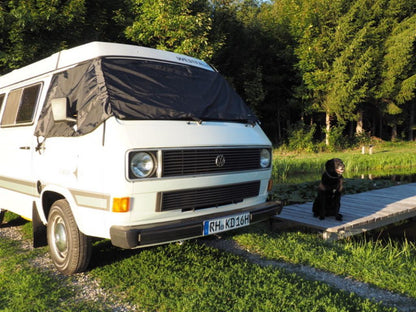 VW T3 Bulli Sichtschutz, Sonnenschutz, leichte Abdeckung, Fahrerhausisolierung fuer VW T3, Cockpitisolierung fuer VW T3, Verdunkelungen fuer VW T3, Fahrerhausisolierungen fuer VW T3