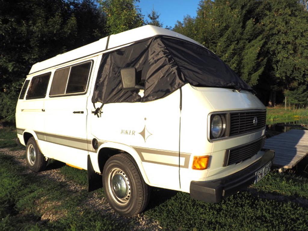 VW T3 Bulli Sichtschutz, Sonnenschutz, leichte Abdeckung, Fahrerhausisolierung fuer VW T3, Cockpitisolierung fuer VW T3, Verdunkelungen fuer VW T3, Fahrerhausisolierungen fuer VW T3