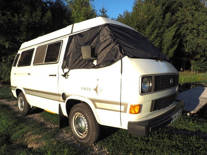 VW T3 Bulli Sichtschutz, Sonnenschutz, leichte Abdeckung, Fahrerhausisolierung fuer VW T3, Cockpitisolierung fuer VW T3, Verdunkelungen fuer VW T3, Fahrerhausisolierungen fuer VW T3