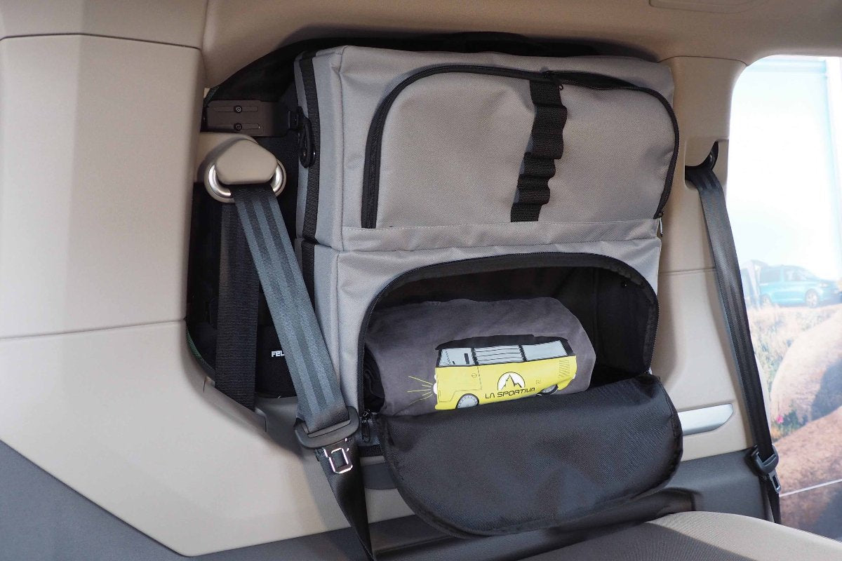 Fenstertasche, Packsystem, Stauraum, VW Der neue Multivan T7 , Packtaschen, Zubehoer für den neuen VW T7, Jetzt kaufen - Fenstertaschen fuer den neuen Multivan.