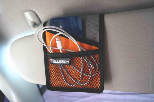 SOL Sonnenblende Organizer, Aufbewahrung, Stauraum, Papiere, Sonnenblende Organizer, Aufbewahrung im Van, Stauraum, Papiere, Camperstauraum, Stauraum fuer Camper, Camperhacks, Stauraum an der Sonnenblende, Sonnenblendetaschen, Tasche fuer Sonnenblenden, Packtaschen, Stauraumlösungen, praktischer Stauraum fuer Camper.