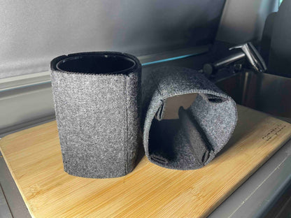 Gläser im Camper, Klapperschutz, Geräuschhemmung, Flaschentransport, Klappergeräusche im Camper, ohne Magnete