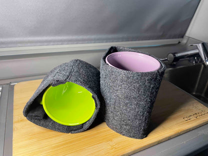 Gläser im Camper, Klapperschutz, Geräuschhemmung, Flaschentransport, Klappergeräusche im Camper, ohne Magnete