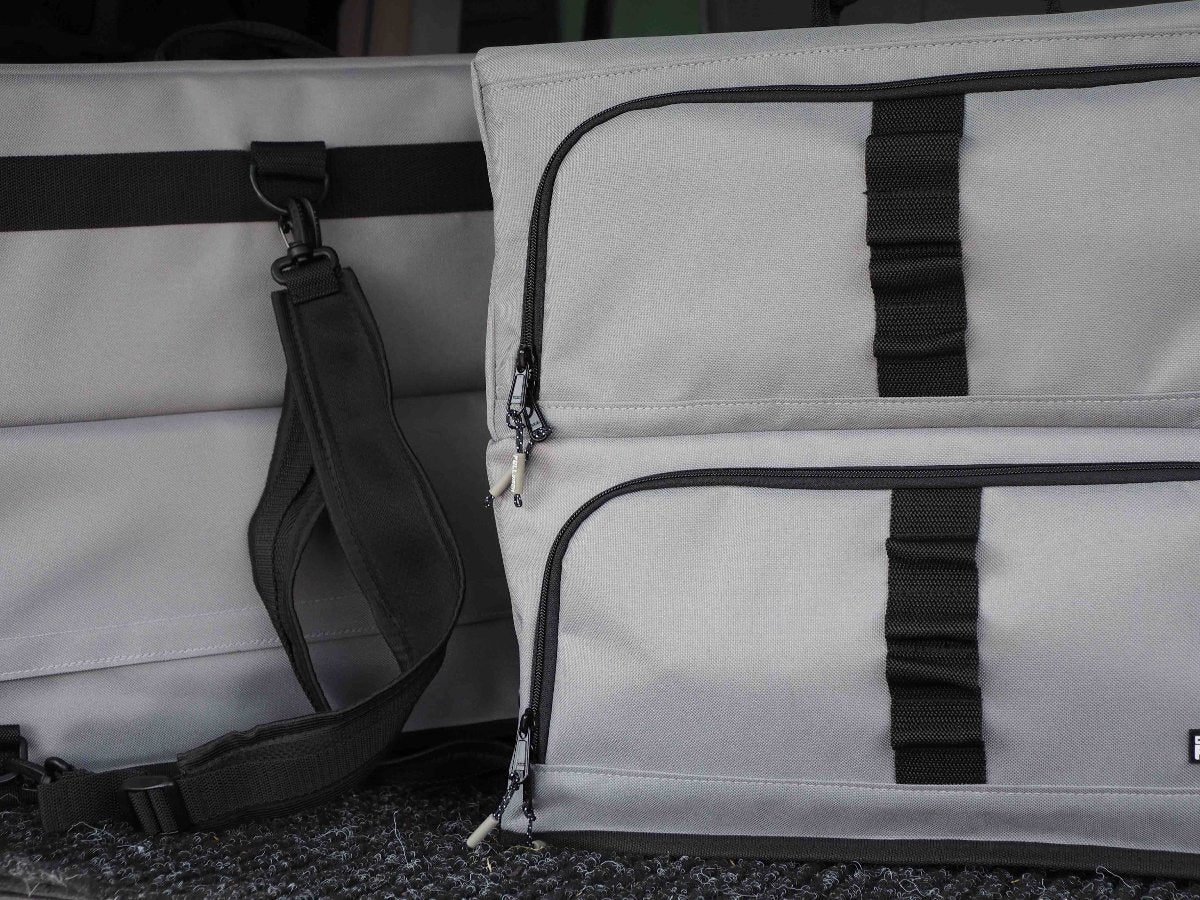 Fenstertaschen, Packsystem, Stauraum, Caddy 3 4, VW CaddyMaxi Packtaschen mit Rucksackfunktion, Campingshop, Campingzubehör, Zubehör für Camper, Zubehoer Caddy