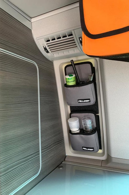 Organizer Taschen, Klebelösung, flexibel, Stauraum, Organizer fuer Camper, Abnehmbare Taschen fuer Camper, Magnettaschen, Organizer, Sitzorganizer, Sitztaschen, Entdecke den Camperorganizer, Camping pockets, Taschen mit magnetischer Befestigung, modularer Organizer, Organizer fuer Ducato, Boxer, Jumper. Campingorganizer, Wohnmobilorganizer, Rückenlehnentaschen Rückenlehenorganizer, Ordnungssystem fuer Vans, Organizer fuer Camper