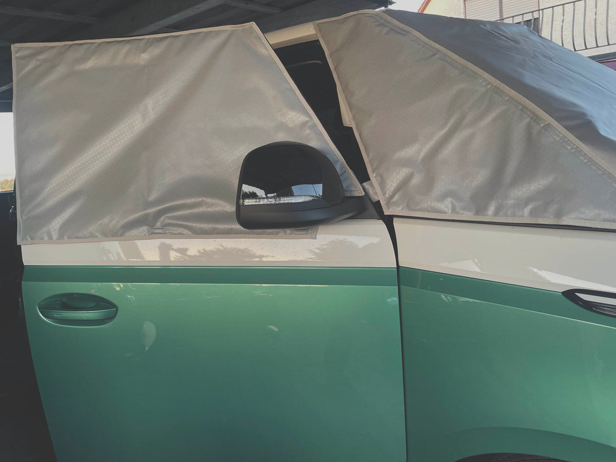 Isolierung fuer Camper, Außernisolierungfür IDBuzz, Cockpitisolierung, Abdeckung für Camper, Camper, Verdunkelungen für Camper, Verdunkelungen für IDBuzz, Campingzubehör für IDBuzz, Winterisolierung für Camper